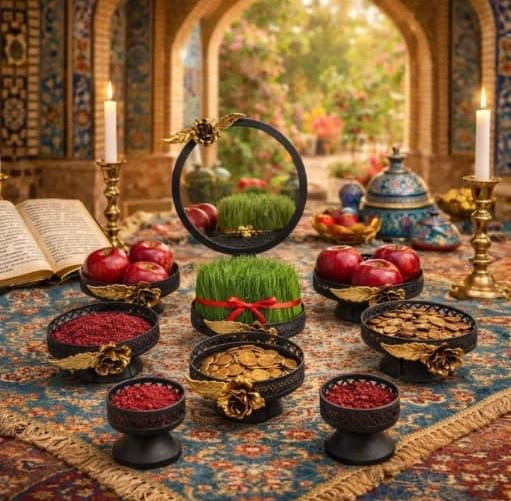 هفت سین فلزی رز