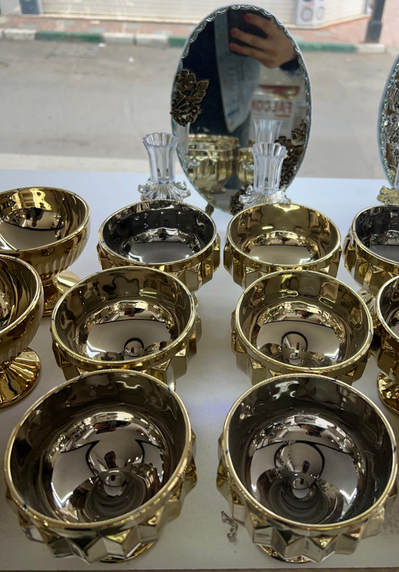 هفت سین سرامیکی طلایی - نمای جانبی