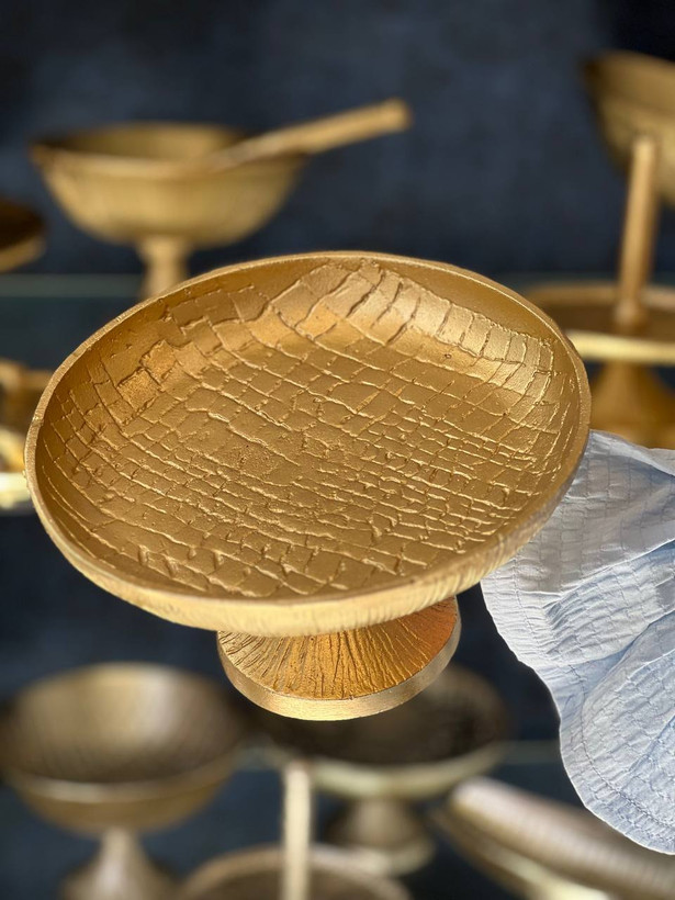 سرویس آلومینیومی مدل چرمی (پوست ماری) آبکاری نیکل