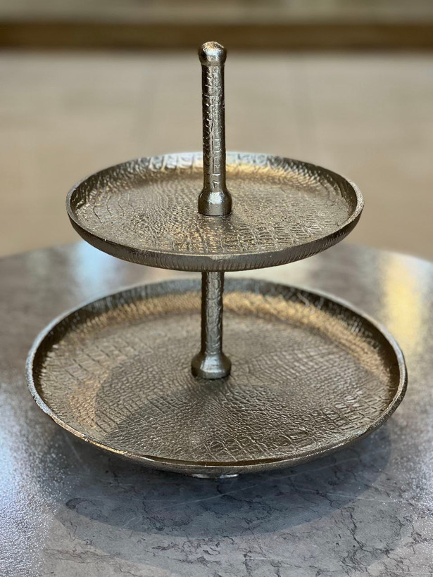 سرویس آلومینیومی مدل چرمی (پوست ماری) آبکاری نیکل
