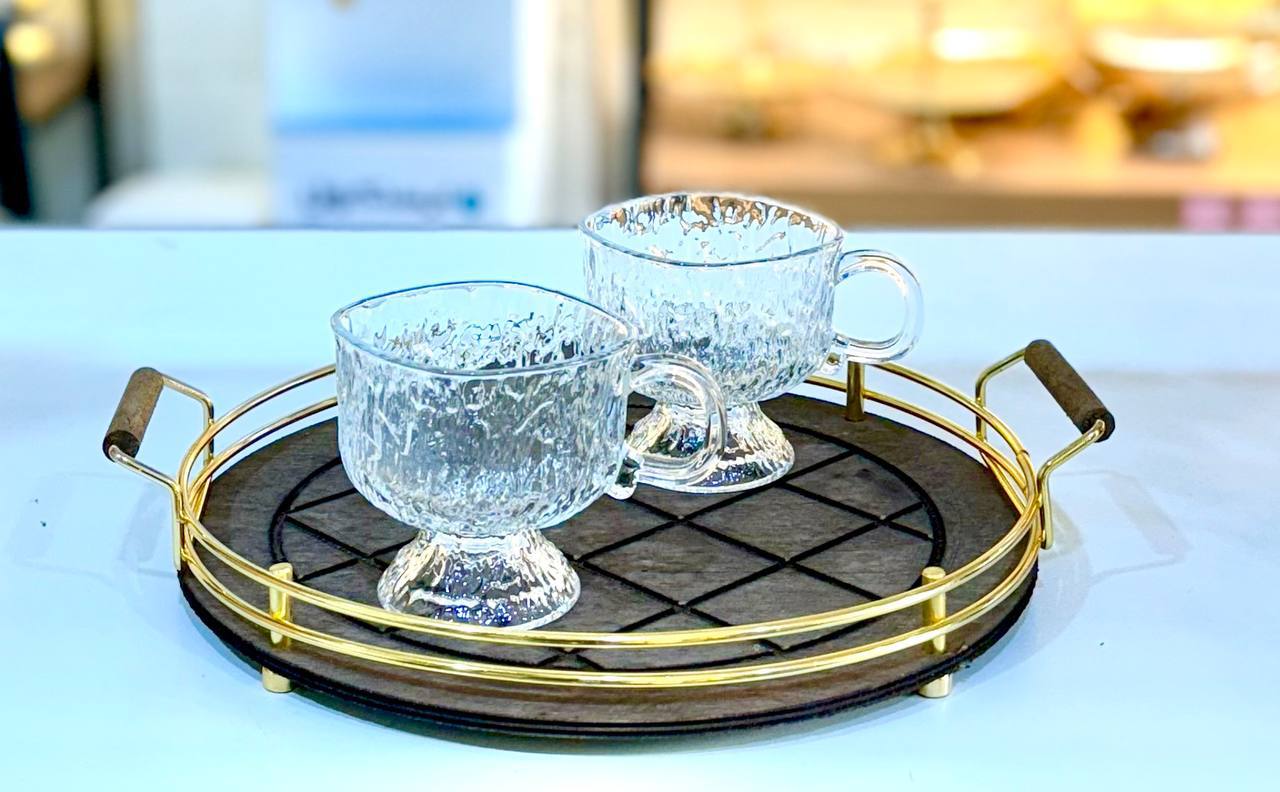 سینی کف چوبی گرد